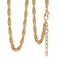 Italian 10K Yellow Gold Torchon Godronata Necklace 18-20 Inches 7.6 Grams - Sticky add to cart bar