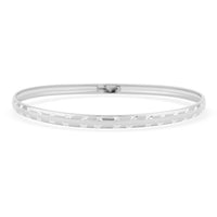 TLV Sterling Silver Diamond-cut Bangle Bracelet (8.0 In) (3.60 g)
