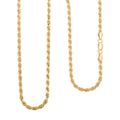 Rope Chain Necklace in 14K Yellow Gold Over Sterling Silver 20.2 Grams 22 Inches - Sticky add to cart bar