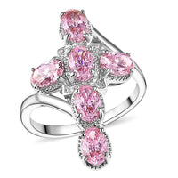 EverTrue Simulated Pink Diamond Ring in Platinum Bond (Size 11.0)