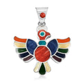Peruvian Artistry Multi Gemstone Purple and White Colca Condor Pendant in Sterling Silver 9.00 ctw - Sticky add to cart bar