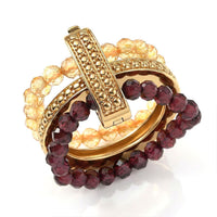 EverTrue Mozambique Garnet and Brazilian Citrine 13.25 ctw Ring in 18K YG Plated (Size 9.0)