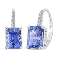 Modani Tanzanite and Diamond 2.60 ctw Earrings in 14K White Gold
