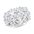 Simulated Diamond Ring in Silvertone (Size 10.0) 2.50 ctw - Sticky add to cart bar