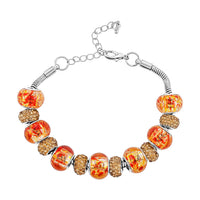 Simulated Orange Diamond Bracelet in Silvertone (7.50-9.50In)