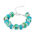Simulated Blue Diamond Bracelet in Silvertone (7.50-9.50In) - Sticky add to cart bar