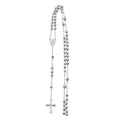 Rosary Chain Necklace in Silvertone 28 Inches - Sticky add to cart bar