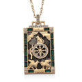 Blue Howlite, Multi Color Austrian Crystal Necklace (24 Inches) in Goldtone 1.50 ctw - Sticky add to cart bar