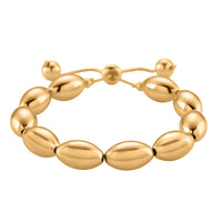 Beaded Chain Bracelet in Goldtone (6.0-9.0In)