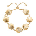 Shell Beaded Chain Bracelet in Goldtone (6.9In) - Sticky add to cart bar