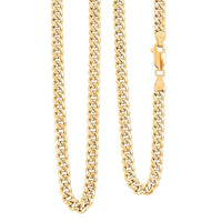 4.5mm Miami Necklace in 18K Yellow Gold 18 Inches 8.50 Grams