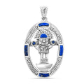 Peruvian Artistry Multi Gemstone 1.75 ctw Blue Tolomeo Pendant without Chain in Sterling Silver - Sticky add to cart bar