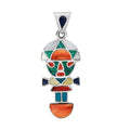 Peruvian Artistry Multi Gemstone 1.15 ctw Rainbow Legado Tumi Pendant without Chain in Sterling Silver - Sticky add to cart bar