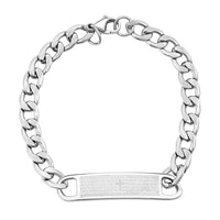Bible Verse Chain Bracelet in Stainless Steel (8.00 In)