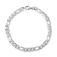Figaro Chain Bracelet in Stainless Steel (8.00 In)