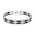 Link Chain Bracelet in ION Plated Black and Stainless Steel (8.00 In) - Sticky add to cart bar