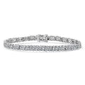 Luxuriant Lab Grown Diamond (G-H, SI) Celestial Duality Bracelet in Rhodium Over Sterling Silver (6.50 In) (Del. in 10-12 Days) 5.00 ctw - Sticky add to cart bar