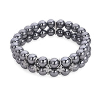 Terahertz, Simulated Diamond Beaded Bracelet in Silvertone 152.00 ctw (6.5-7.0 Inches)