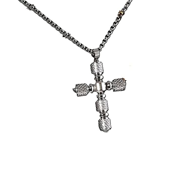 Cross Pendant Necklace (20 Inches) in Stainless Steel