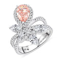 14K White Gold Luxuriant Lab Grown Pink Diamond (IR) and Lab Grown Diamond (VS-VS2) Ring (Size 10.0) 3.00 ctw - Sticky add to cart bar