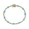 D'Joy Premium Sleeping Beauty Turquoise, Malgache Neon Apatite Victoria Bracelet in 18K Vermeil YG Over Sterling Silver (7.25 In) 4.80 ctw - Sticky add to cart bar