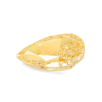 Lab Grown Yellow Diamond Pear Mix Faceted Cut VS2 2.00 ctw