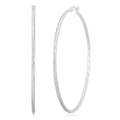 Twisted Lines Hoop Earrings in Sterling Silver 6.2 Grams - Sticky add to cart bar