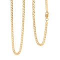 Flat Curb Chain Necklace in 14K Yellow Gold Over Sterling Silver 6 Grams 18 Inches - Sticky add to cart bar