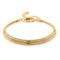 Elegant Woven Chain Bracelet in Goldtone (7.5-9.5In) (7.50 In) - Sticky add to cart bar