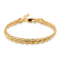 Twisted Link Bracelet in Goldtone (7.5-9.5In)