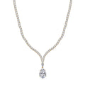 D'Joy Moissanite (Pear 22x15mm) Tear Drop  Necklace (18 Inches) in 18K Vermeil YG Over Sterling Silver 60.00 ctw - Sticky add to cart bar