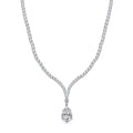 D'Joy Moissanite (Pear 22x15mm) Tear Drop  Necklace (18 Inches) in 18K Vermeil YG Over Sterling Silver 60.00 ctw - Sticky add to cart bar