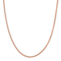 Box Chain Necklace in ION Plated RG Stainless Steel (24-26 Inches)