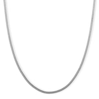 Herringbone Chain Necklace in Stainless Steel (24-26 Inches)