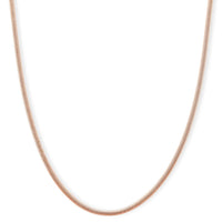 Snake Chain Necklace in ION Plated RG Stainless Steel (24-26 Inches)