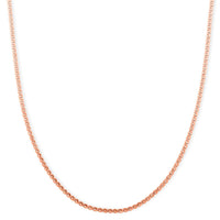 Smooth Curved Twist Chain Necklace in ION Plated RG Stainless Steel (24-26 Inches)