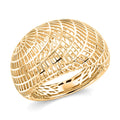D'Joy 14K YG Over Sterling Silver Geometric Openwork Ring - Sticky add to cart bar