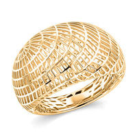 D'Joy 14K YG Over Sterling Silver Geometric Openwork Ring