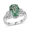 Luxoro 14K White Gold AAA Mint Tourmaline, Diamond (I2) (0.37 cts) Ring (Size 10.0) (4.45 g) 4.50 ctw - Sticky add to cart bar