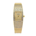 Strada Austrian Crystal Japanese Movement Bangle Watch (6.5In) in Goldtone - Sticky add to cart bar