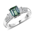 Luxoro 10K White Gold AAA Mint Tourmaline, Diamond (I2) (0.21 cts) Ring (Size 7.0) 1.65 ctw - Sticky add to cart bar