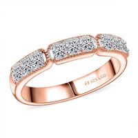 Luxuriant Lab Grown Diamond VS 0.50 ctw Ring in 18K Vermeil RG Over Sterling Silver