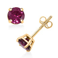 AAA Radiant Ember Garnet 1.20 ctw Screw Post Earrings in 14K Yellow Gold - Sticky add to cart bar