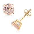 AAA Marropino Morganite 1.50 ctw Screw Post Earrings in 14K Yellow Gold - Sticky add to cart bar