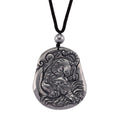 Terahertz 130.00 ctw Carved Tiger Pendant with Black Cord in Necklace 28 Inches - Sticky add to cart bar
