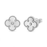Rhapsody Clover Earrings in 950 Platinum 4.35 Grams
