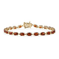 D'Joy AAA Ceylon Honey Garnet 10.35 ctw Sunfire Glow Bracelet in 18K Vermeil YG Over Sterling Silver (6.50 In) (Del. in 8-10 Days) - Sticky add to cart bar