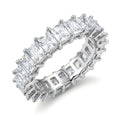 Simulated Multi Color Diamond Eternity Ring in Silvertone (Size 10.0) 3.75 ctw - Sticky add to cart bar