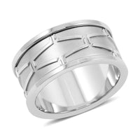 Calvin Klein Abstract Ring in Stainless Steel (Size 10.0)