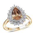 10K Yellow Gold Premium Imperial Garnet, Luxuriant Lab Grown Diamond (E-F, VS) (0.43 cts) Saffron Bloom Ring (Size 10.0) (Del. in 8-10 Days) 2.65 ctw - Sticky add to cart bar